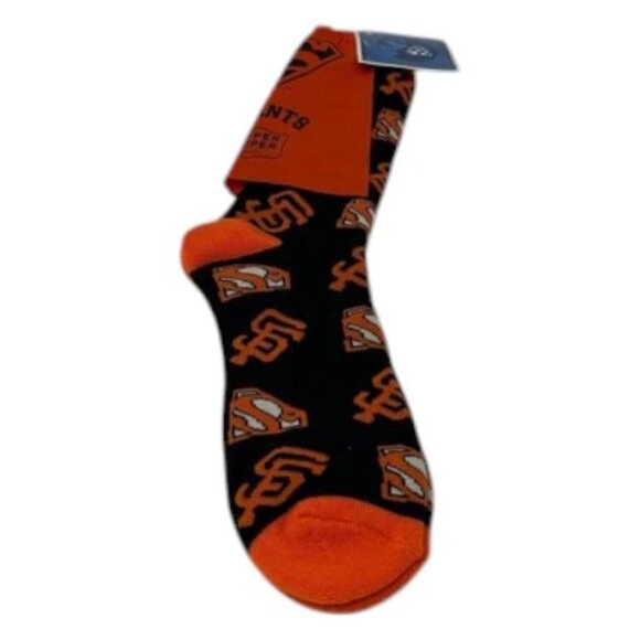 San Francisco Giants Superman Logo Socks Adult Large Black Orange Success Brands - Picture 11 of 16